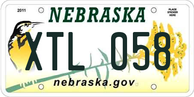 NE license plate XTL058