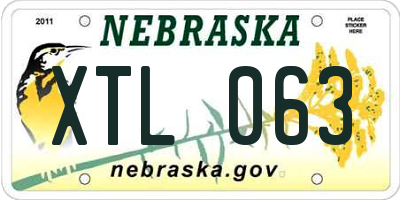NE license plate XTL063