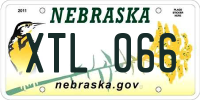 NE license plate XTL066