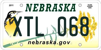 NE license plate XTL068