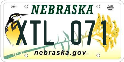 NE license plate XTL071