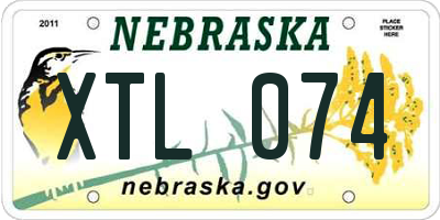 NE license plate XTL074