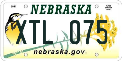 NE license plate XTL075