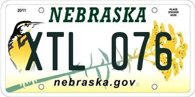 NE license plate XTL076
