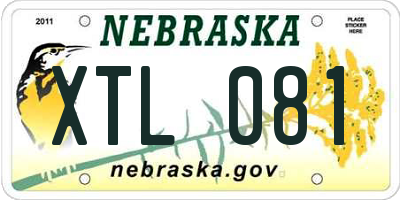 NE license plate XTL081