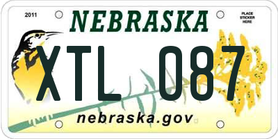 NE license plate XTL087