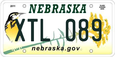 NE license plate XTL089