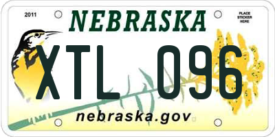 NE license plate XTL096