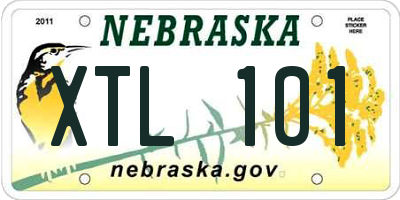 NE license plate XTL101