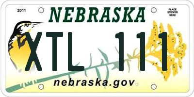 NE license plate XTL111