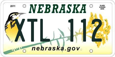 NE license plate XTL112