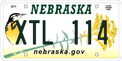 NE license plate XTL114