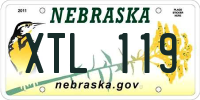 NE license plate XTL119
