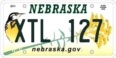 NE license plate XTL127
