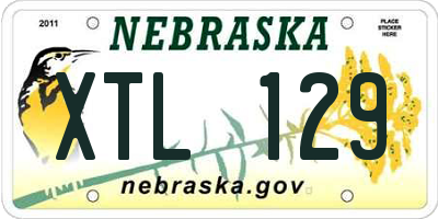 NE license plate XTL129
