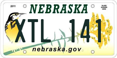 NE license plate XTL141