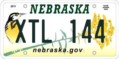 NE license plate XTL144