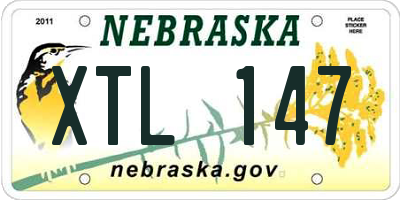 NE license plate XTL147