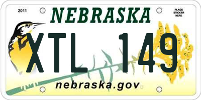 NE license plate XTL149