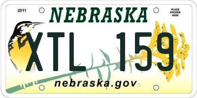 NE license plate XTL159