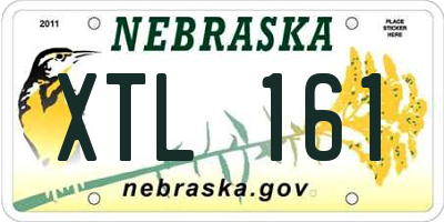 NE license plate XTL161
