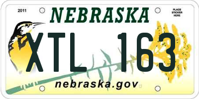 NE license plate XTL163