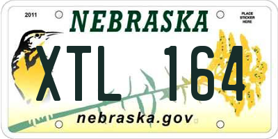 NE license plate XTL164