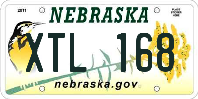 NE license plate XTL168