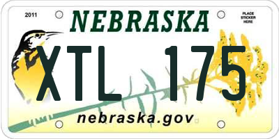 NE license plate XTL175