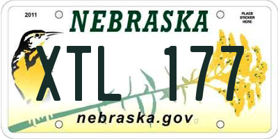 NE license plate XTL177