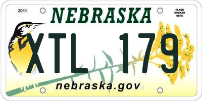 NE license plate XTL179