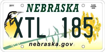 NE license plate XTL185