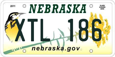 NE license plate XTL186