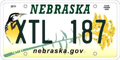 NE license plate XTL187
