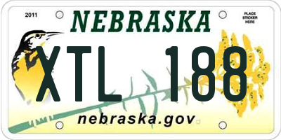 NE license plate XTL188
