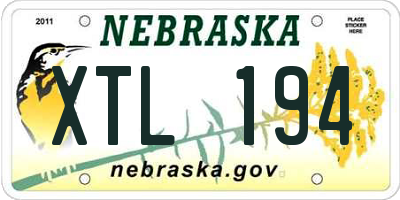 NE license plate XTL194