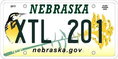 NE license plate XTL201