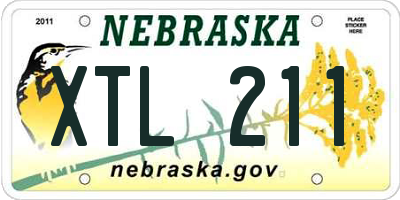 NE license plate XTL211
