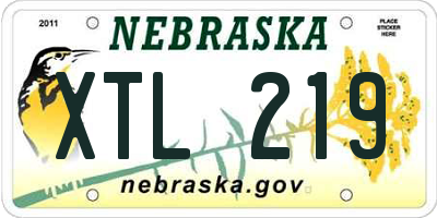 NE license plate XTL219