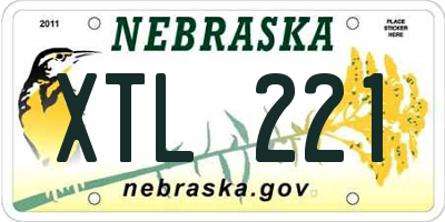 NE license plate XTL221