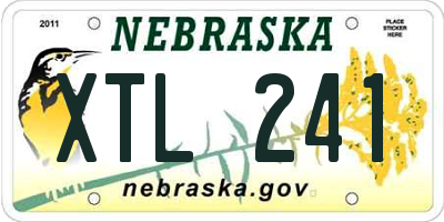 NE license plate XTL241