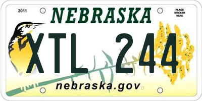 NE license plate XTL244