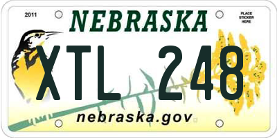 NE license plate XTL248