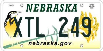 NE license plate XTL249