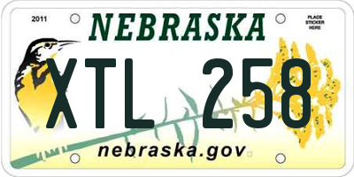 NE license plate XTL258