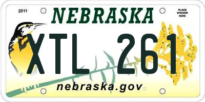NE license plate XTL261