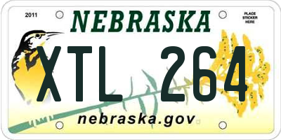 NE license plate XTL264