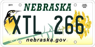 NE license plate XTL266