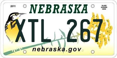 NE license plate XTL267