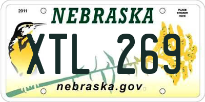 NE license plate XTL269